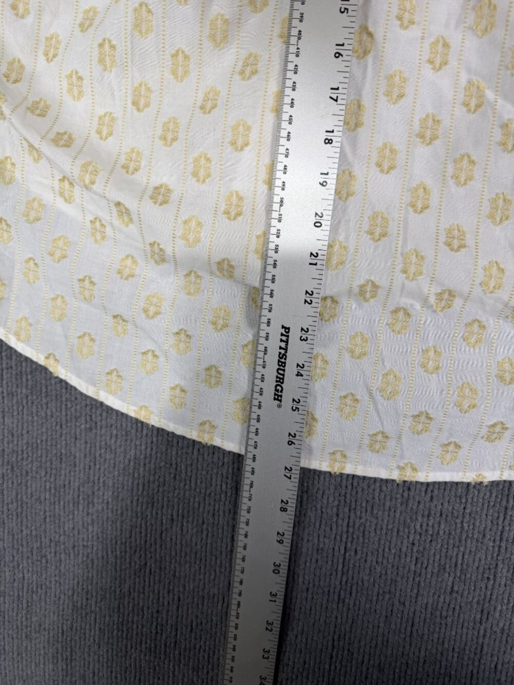 Loft White & Yellow Floral Embroidered Button-Up Top Womens Size M - Picture 9 of 10